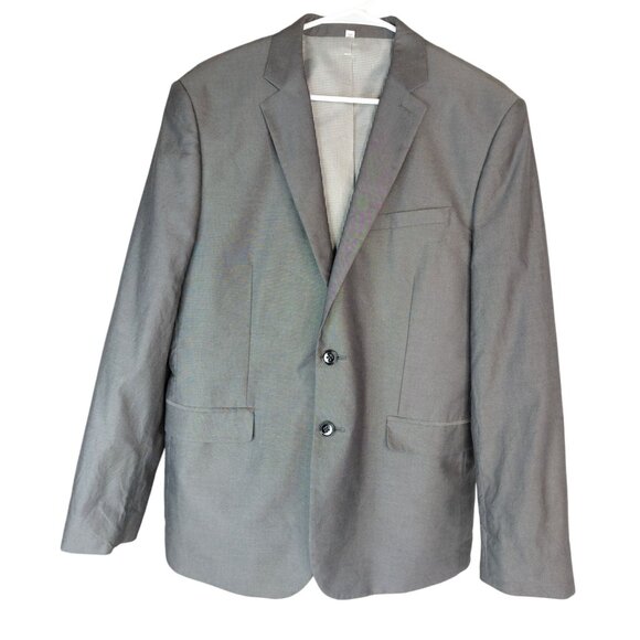 Express Men's Extra Slim Fit Suit 33/30 Gray Cotton Blend Blazer & Pants Set - Picture 2 of 16